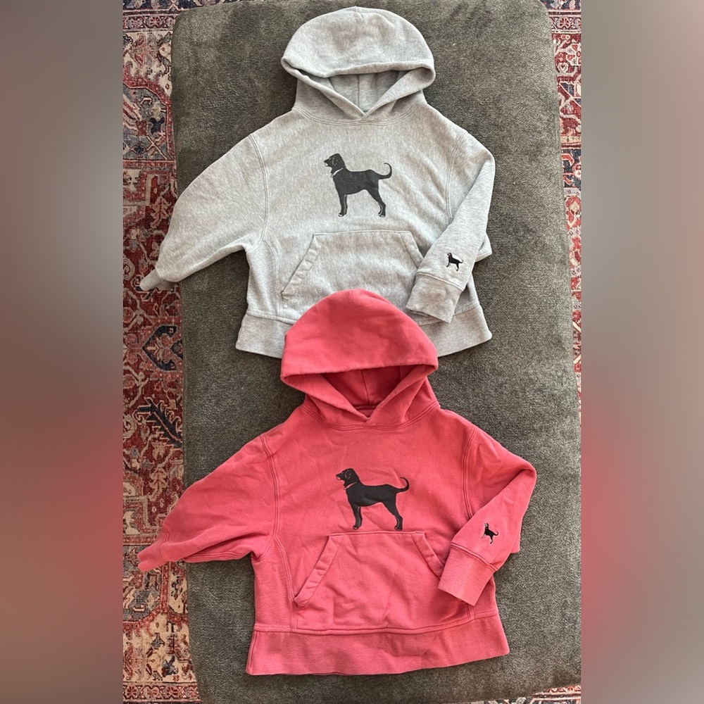 2 The Black Dog hooded sweatshirts.